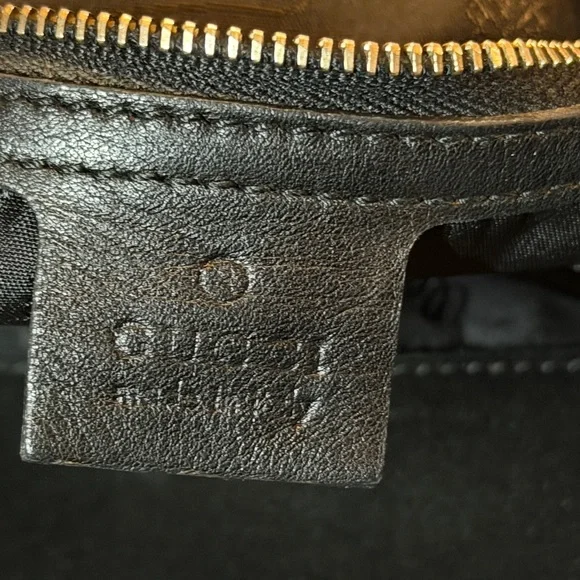 Gucci Black Patent Leather Hobo Bag Gold Hardware Tassel - Picture 8 of 13